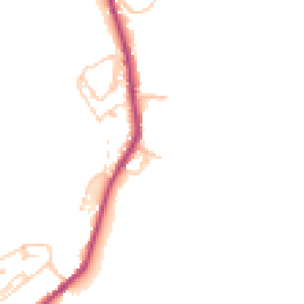 Daytime road noise heatmap for OL12 8EP