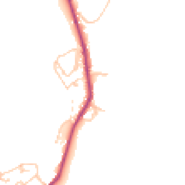 Daytime road noise heatmap for OL12 8HA