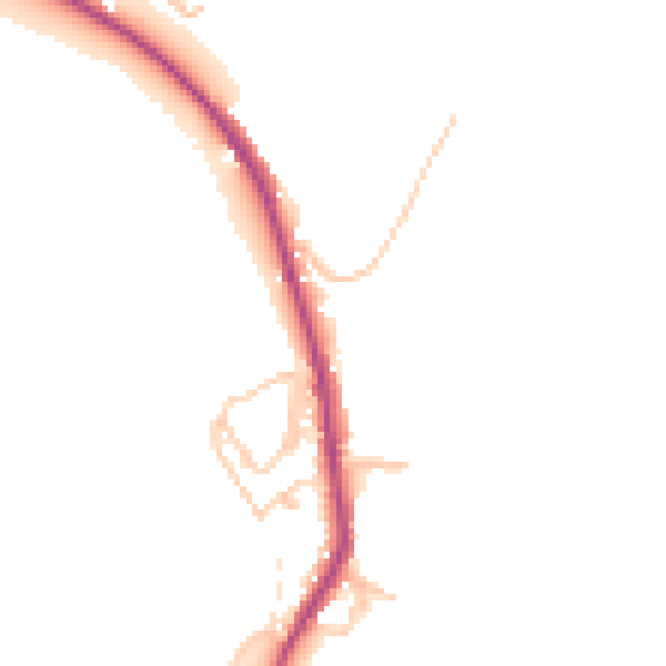 Daytime road noise heatmap for OL12 8HB