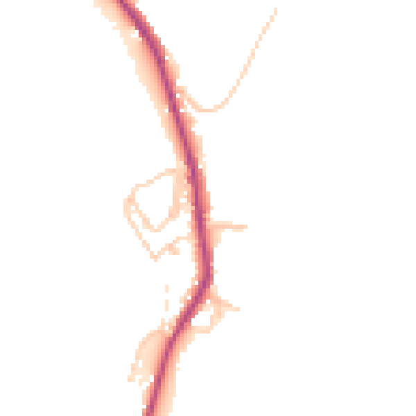 Daytime road noise heatmap for OL12 8HQ