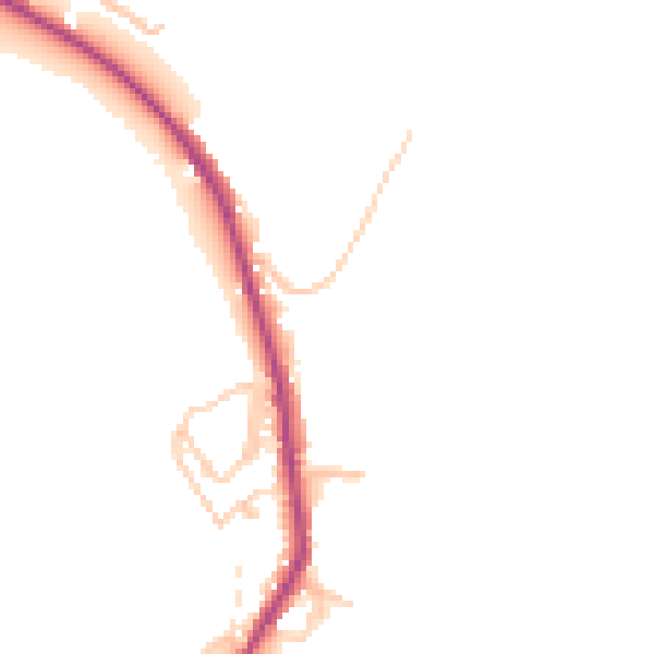Daytime road noise heatmap for OL12 8HW