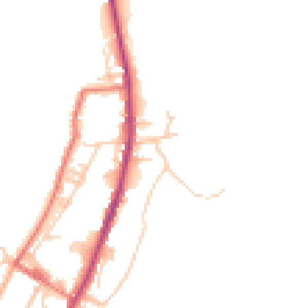 Daytime road noise heatmap for OL12 8LB