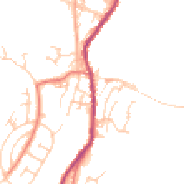 Daytime road noise heatmap for OL12 8PW