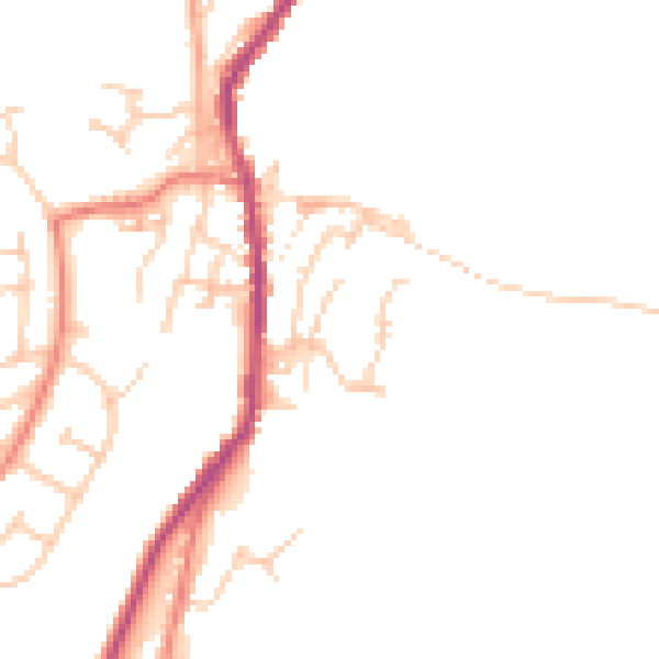 Daytime road noise heatmap for OL12 8QB