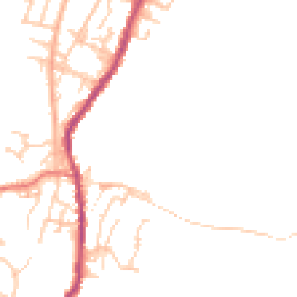 Daytime road noise heatmap for OL12 8QF