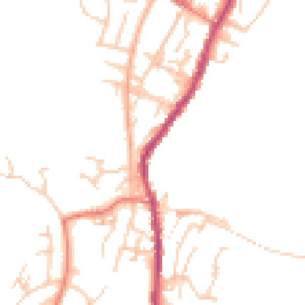 Daytime road noise heatmap for OL12 8QL