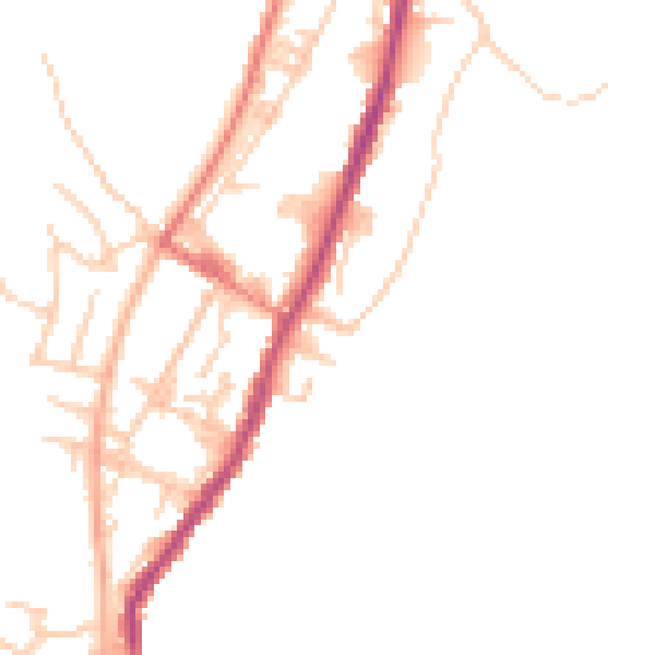 Daytime road noise heatmap for OL12 8QT