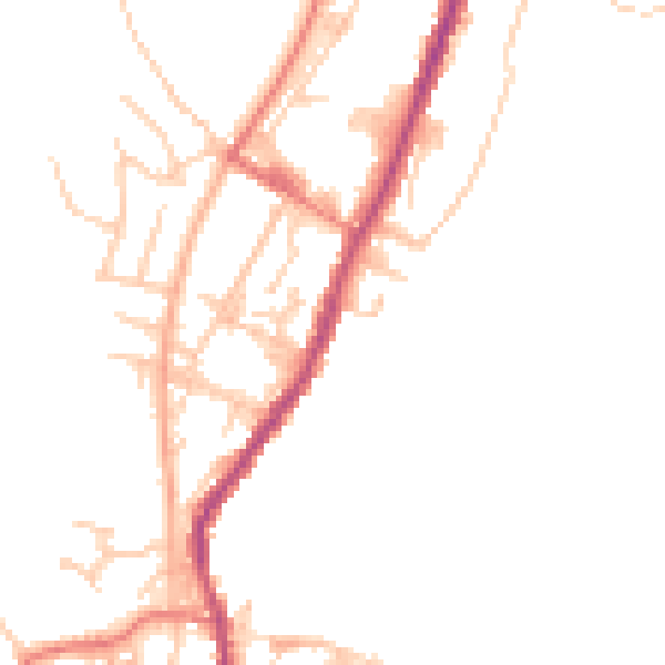 Daytime road noise heatmap for OL12 8QW
