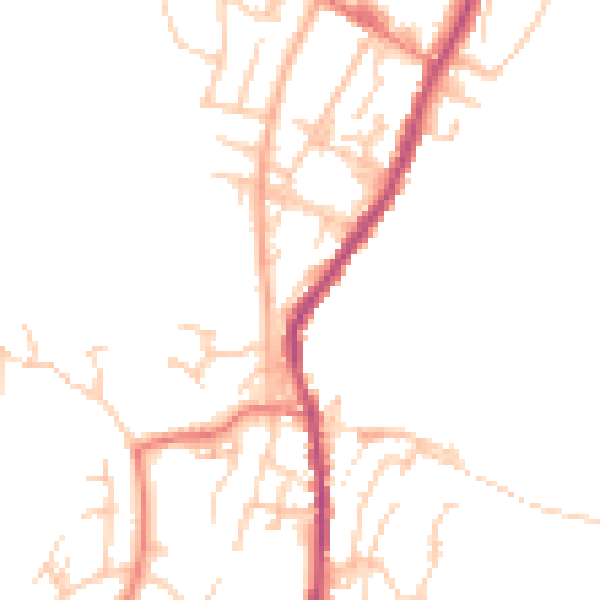 Daytime road noise heatmap for OL12 8RQ
