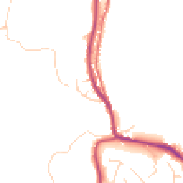 Daytime road noise heatmap for OL12 8RS