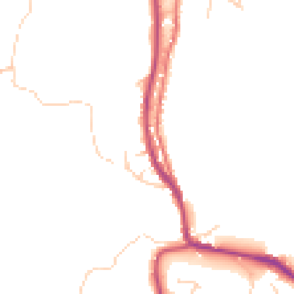 Daytime road noise heatmap for OL12 8RZ