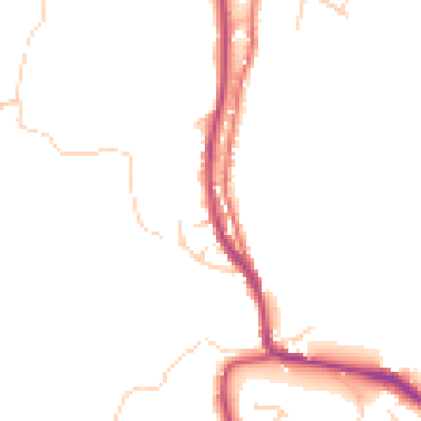 Daytime road noise heatmap for OL12 8SA