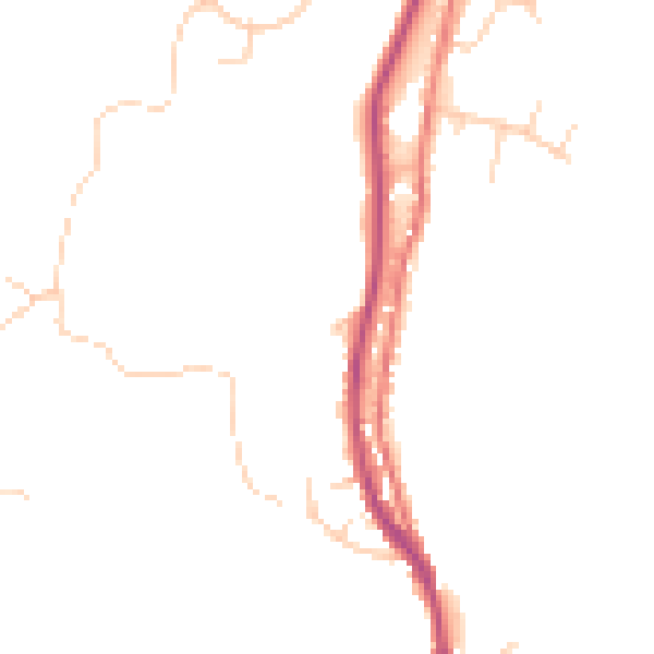 Daytime road noise heatmap for OL12 8SB
