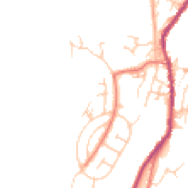 Daytime road noise heatmap for OL12 8UX