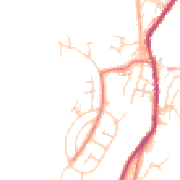 Daytime road noise heatmap for OL12 8UY