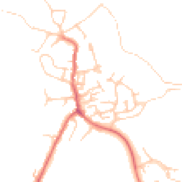 Daytime road noise heatmap for OL12 9BB
