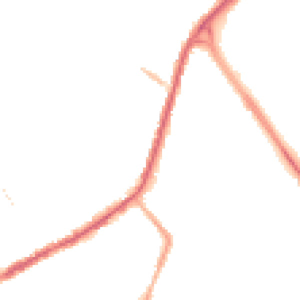 Night-time road noise heatmap for OL12 9BQ