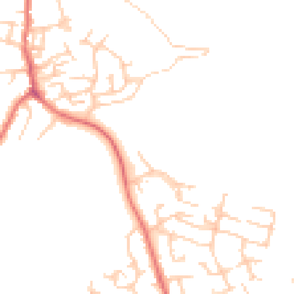 Daytime road noise heatmap for OL12 9EG
