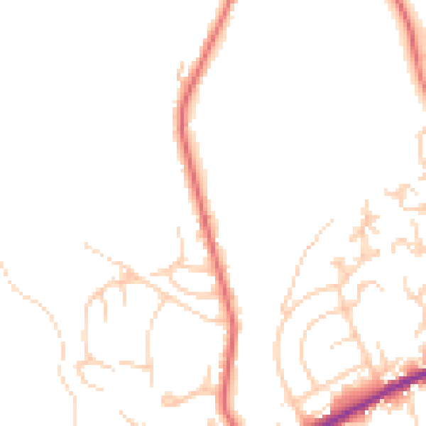 Daytime road noise heatmap for OL12 9HU