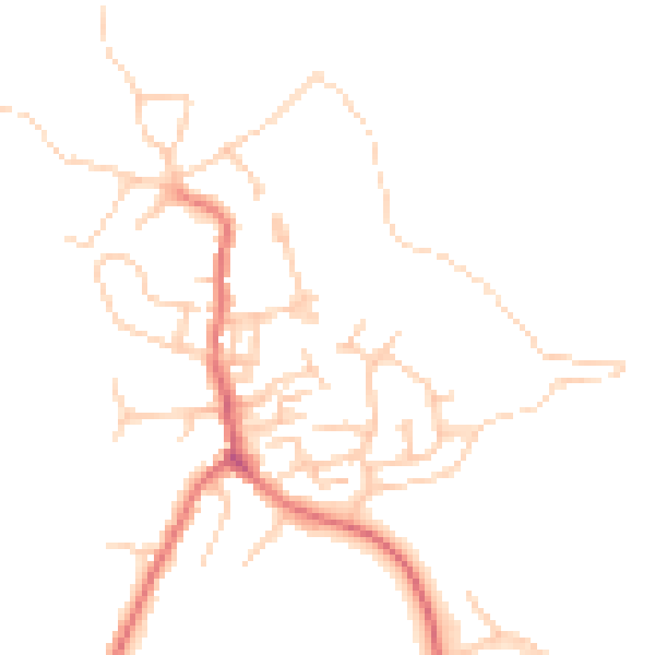 Daytime road noise heatmap for OL12 9JS