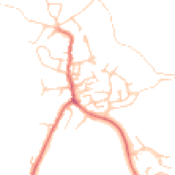 Daytime road noise heatmap for OL12 9JZ