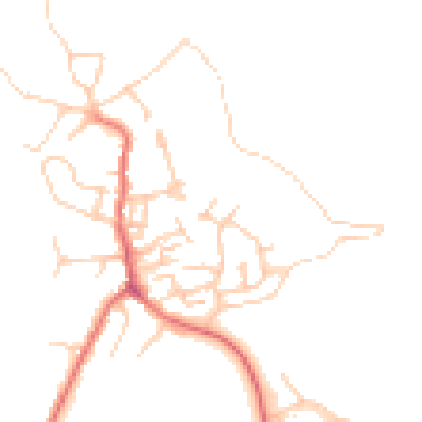 Daytime road noise heatmap for OL12 9LA