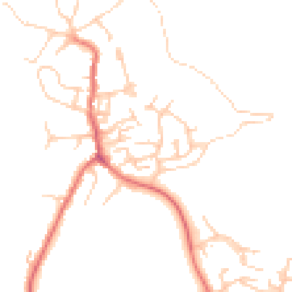 Daytime road noise heatmap for OL12 9LP
