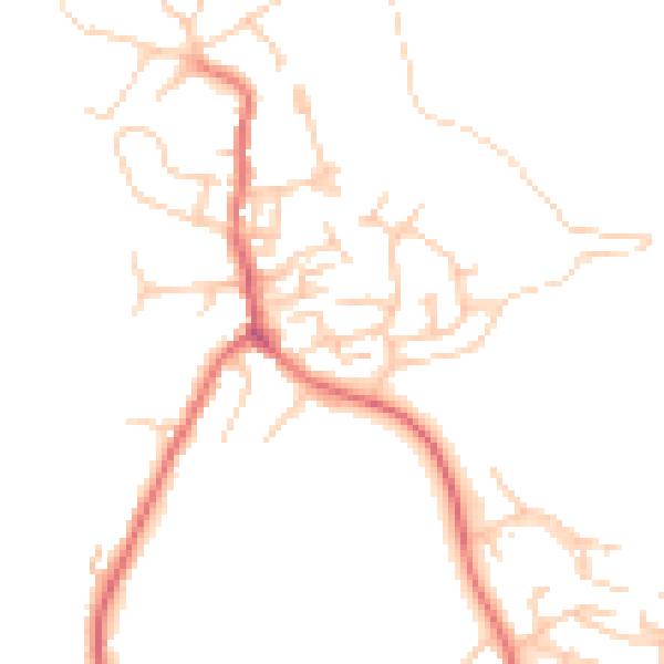 Daytime road noise heatmap for OL12 9LW