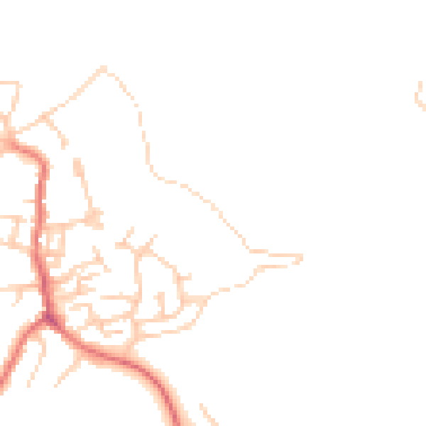 Daytime road noise heatmap for OL12 9NA
