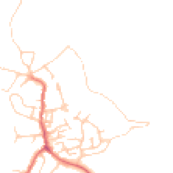 Daytime road noise heatmap for OL12 9NB