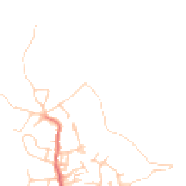Daytime road noise heatmap for OL12 9ND