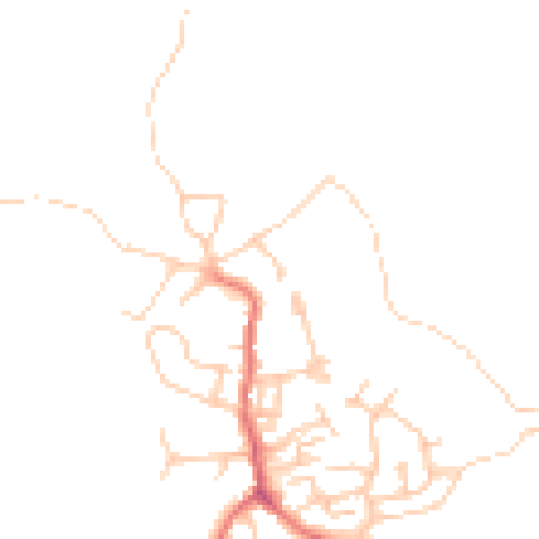 Daytime road noise heatmap for OL12 9NG