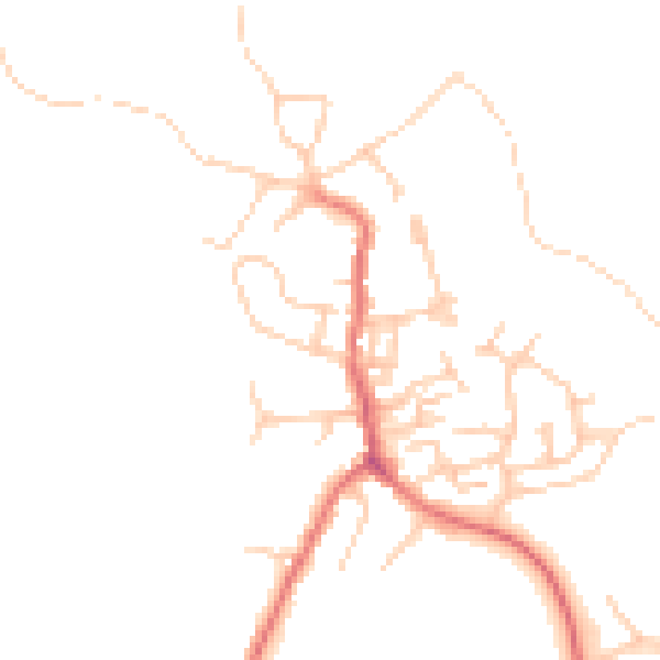 Daytime road noise heatmap for OL12 9PA