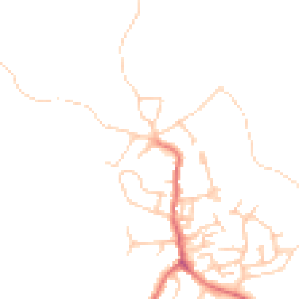 Daytime road noise heatmap for OL12 9PE