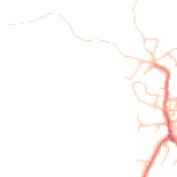 Daytime road noise heatmap for OL12 9PL