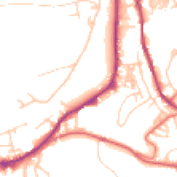 Daytime road noise heatmap for OL13 0BJ