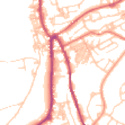 Daytime road noise heatmap for OL13 0BQ