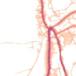 Daytime road noise heatmap for OL13 8AS