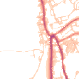 Daytime road noise heatmap for OL13 8AU