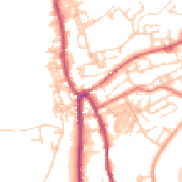 Daytime road noise heatmap for OL13 9AE