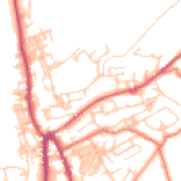 Daytime road noise heatmap for OL13 9DL