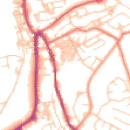 Daytime road noise heatmap for OL13 9JX