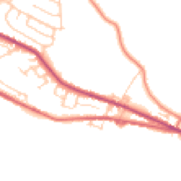 Daytime road noise heatmap for OL13 9TW