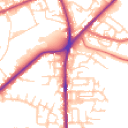 Daytime road noise heatmap for OL2 5AA
