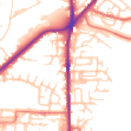 Daytime road noise heatmap for OL2 5AN