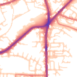 Daytime road noise heatmap for OL2 5AQ