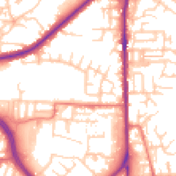 Daytime road noise heatmap for OL2 5AZ