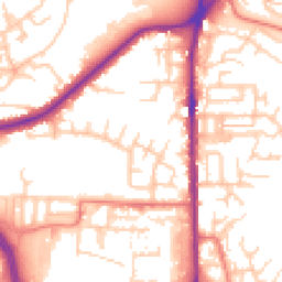 Daytime road noise heatmap for OL2 5BB