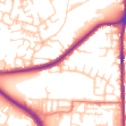 Daytime road noise heatmap for OL2 5BN