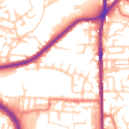 Daytime road noise heatmap for OL2 5BQ